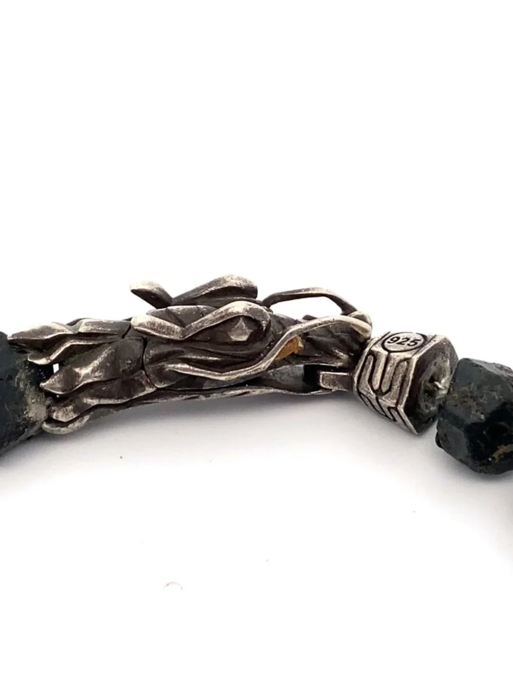 John Hardy Naga Dragon Volcanic Rock Bracelet - 8.75